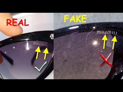 Miu Miu sunglasses real vs fake. How to spot original Miu Miu eye 